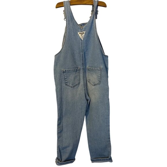 Oshkosh B'gosh Girls Light Wash Floral Embroidered Denim Overalls 4T Western - Picture 2 of 6